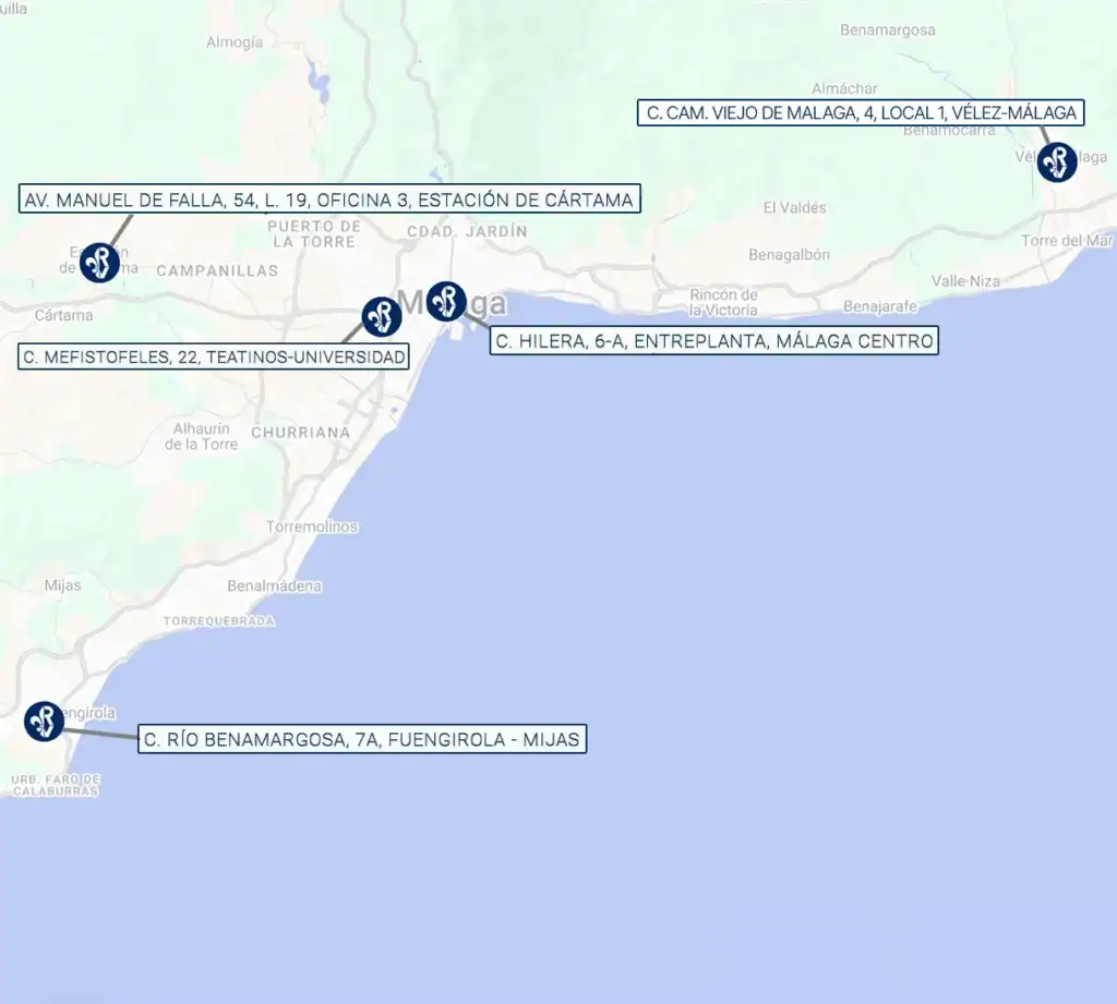 mapa rv sedes abogados malaga