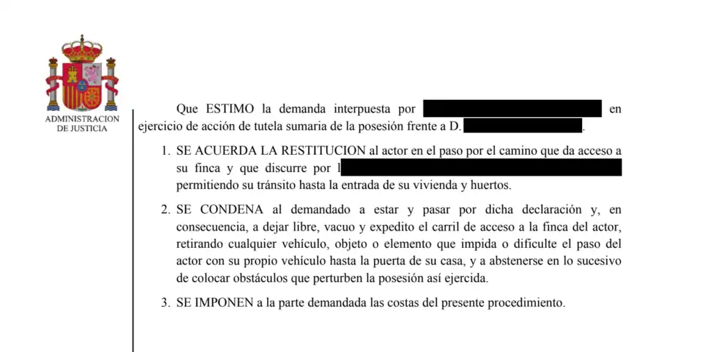 tutela sumaria de la posesion