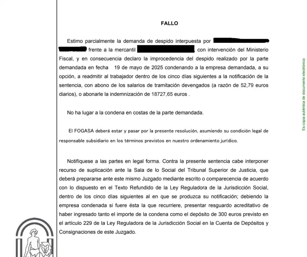 Despido improcedente por participar en una procesión de Semana Santa