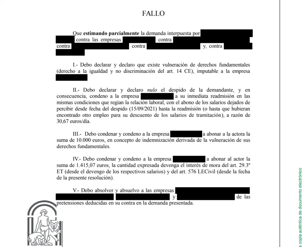 Despido nulo durante maternidad y lactancia con indemnización por daño moral