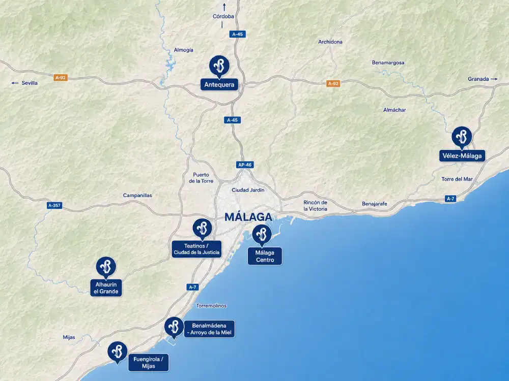 Ubicaciones Rojano Vera Málaga
