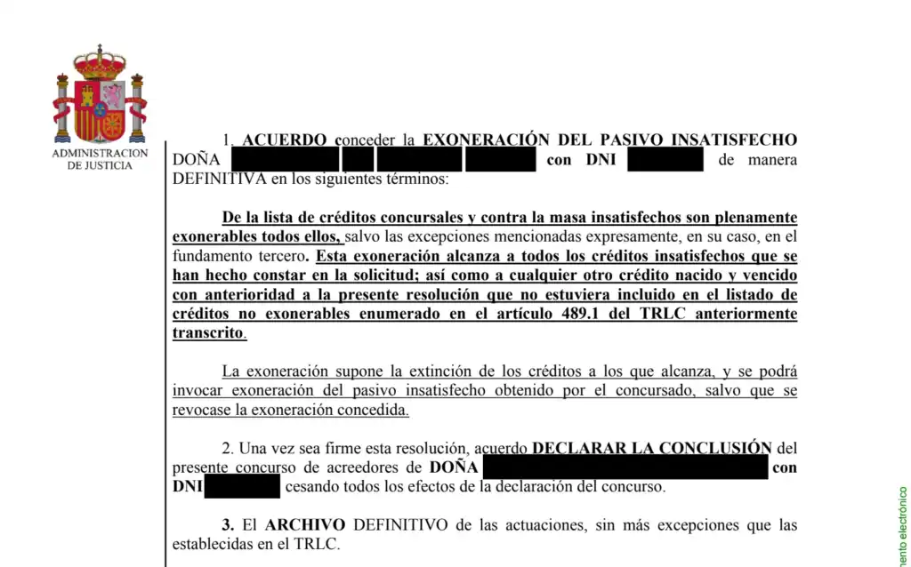 Madre trabajadora cancela deuda con la Ley de Segunda Oportunidad